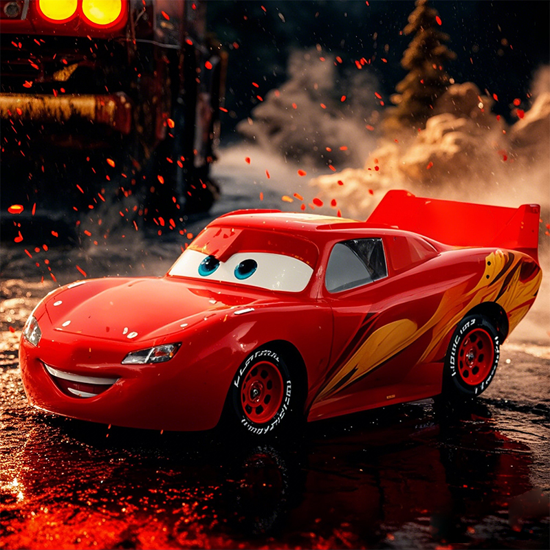 定制兒童玩具車麥昆動漫角色模型豪華擬人說話眨眼合金塑膠車